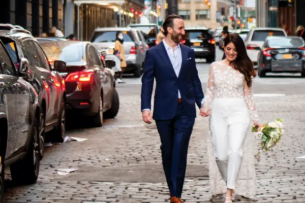Ian and Rebecca Lerner on their wedding day. 