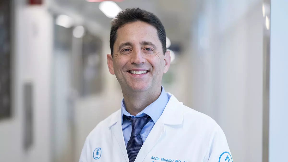 Boris Mueller, MD, Director, Radiation Oncology at MSK Bergen is seen standing in a hallway. 