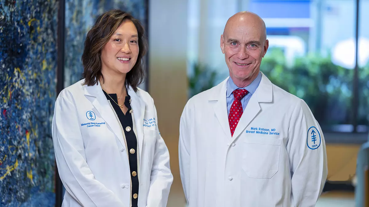 Breast surgeon Dr. Minna Lee is with breast oncologist Dr. Mark Robson 